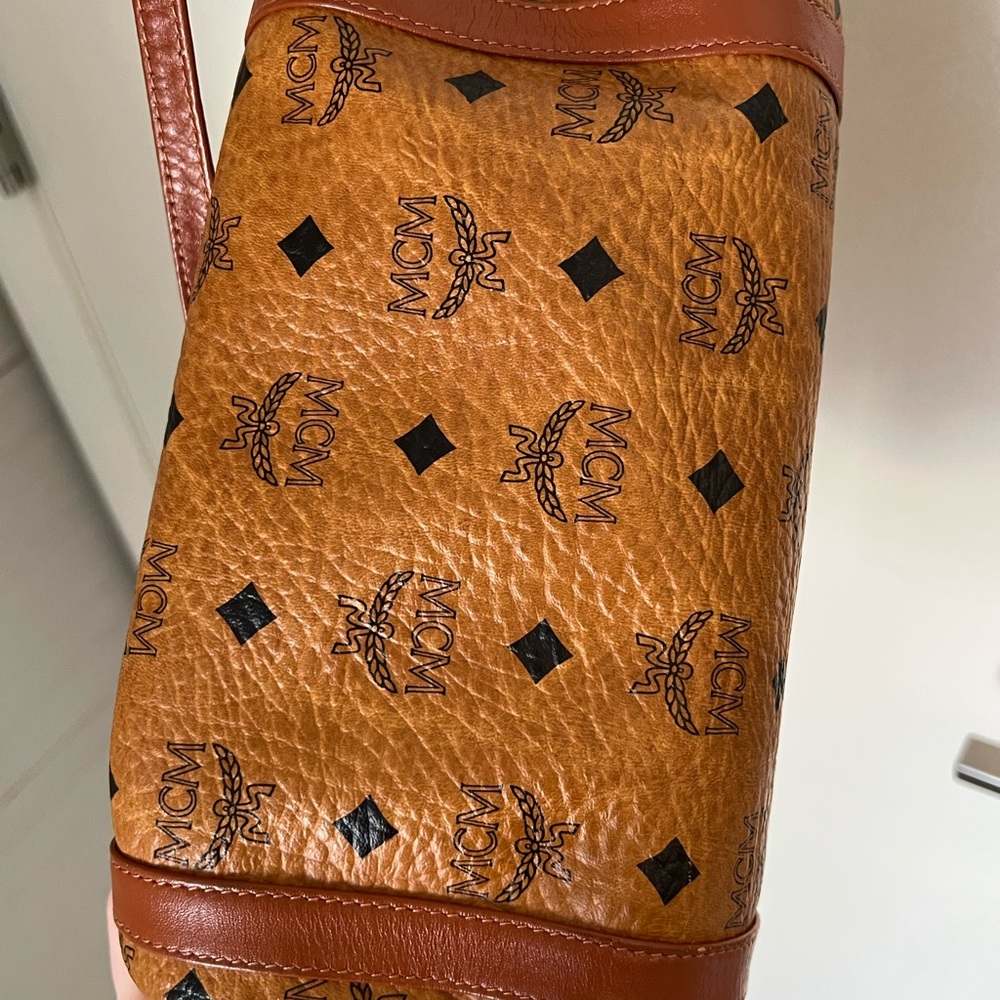 MCM vintage Cognac Monogram Cylinder Bag - Picture 6 of 16